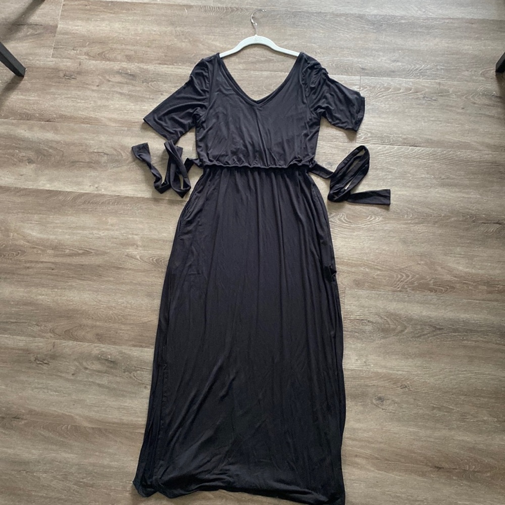 Medium black PinkBlush nursing friendly maxi dress